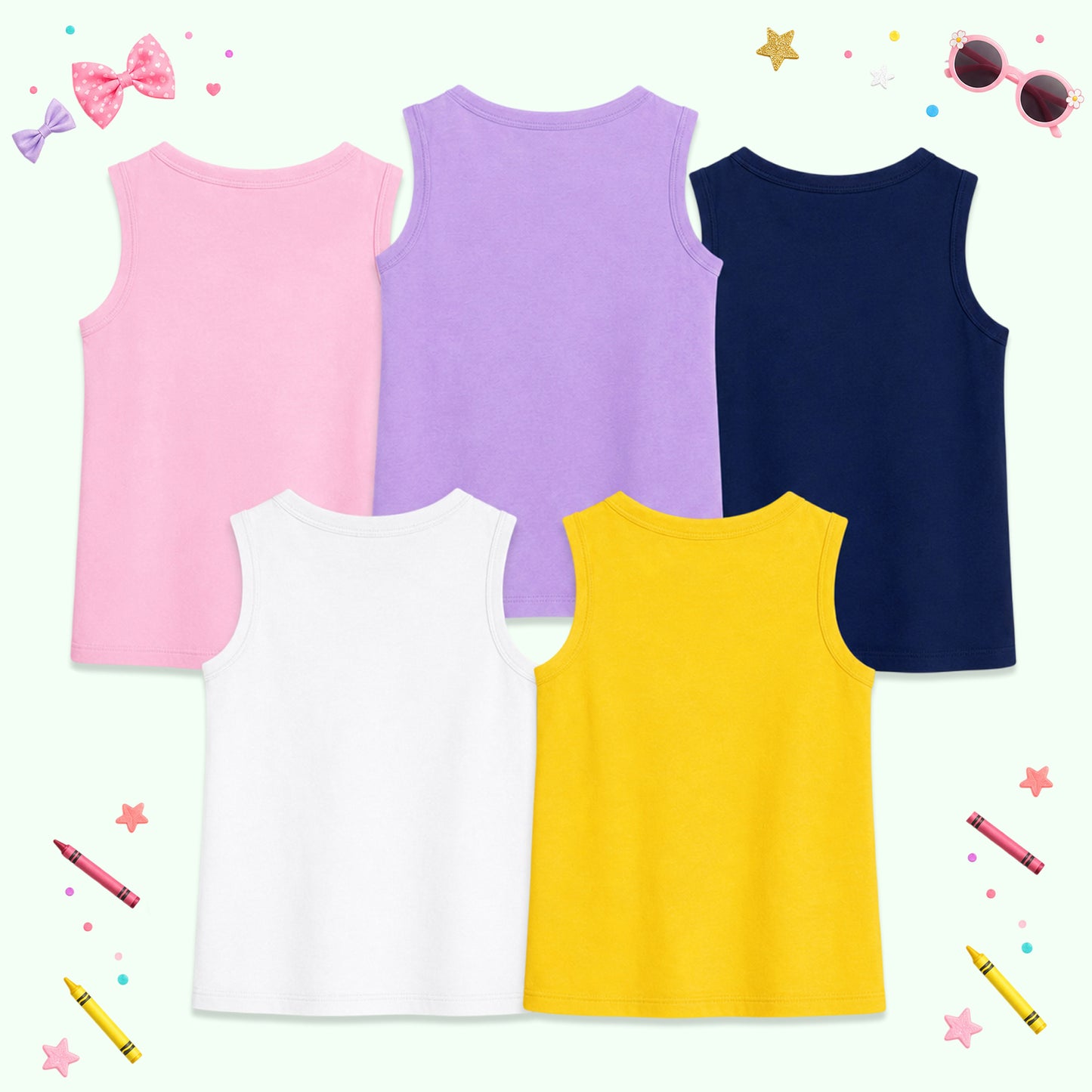 Kuchipoo Girls Sleeveless T-Shirts