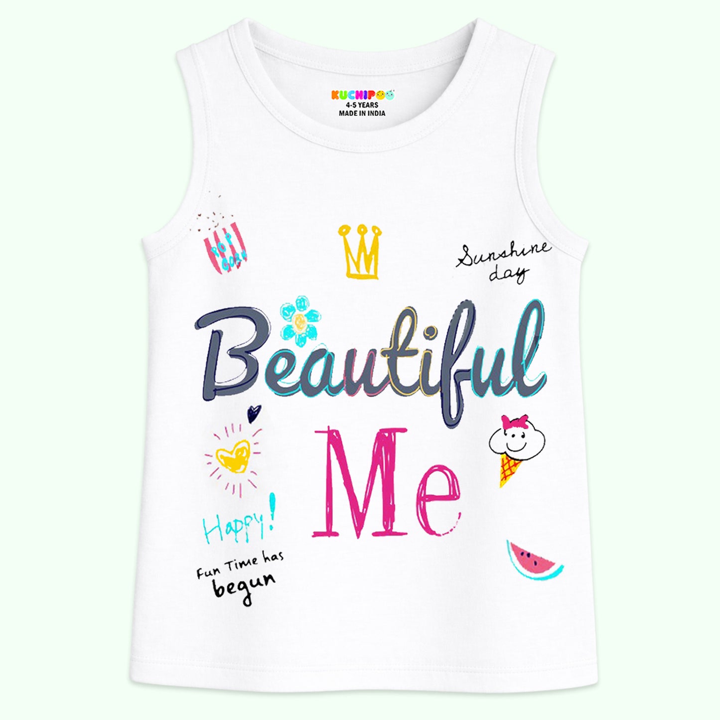 Kuchipoo Girls Sleeveless T-Shirts