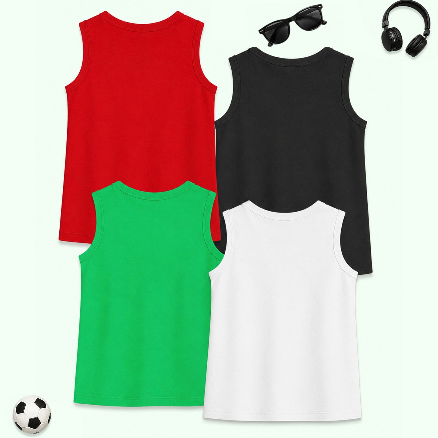 KUCHIPOO Boys Sleeves less T-Shirts
