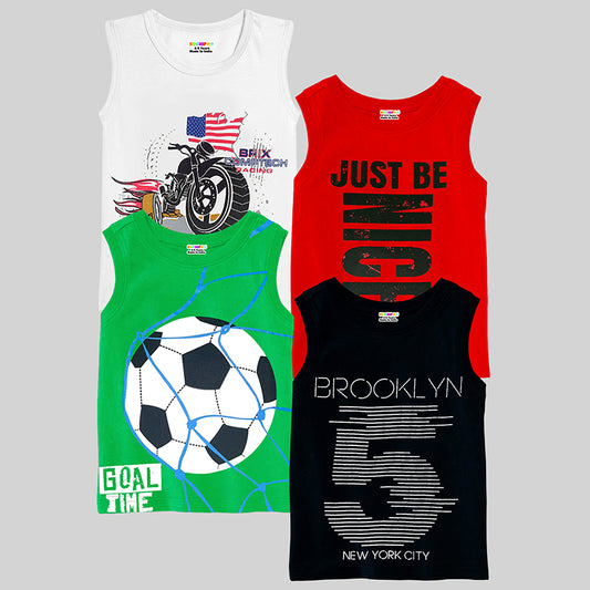 KUCHIPOO Boys Sleeves less T-Shirts