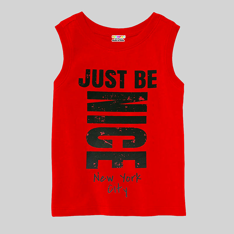 KUCHIPOO Boys Sleeves less T-Shirts