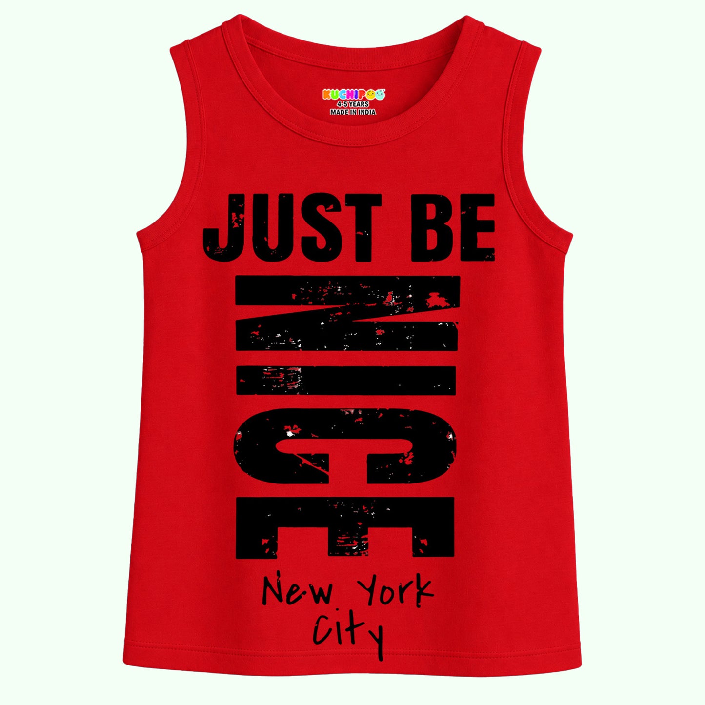 KUCHIPOO Boys Sleeves less T-Shirts