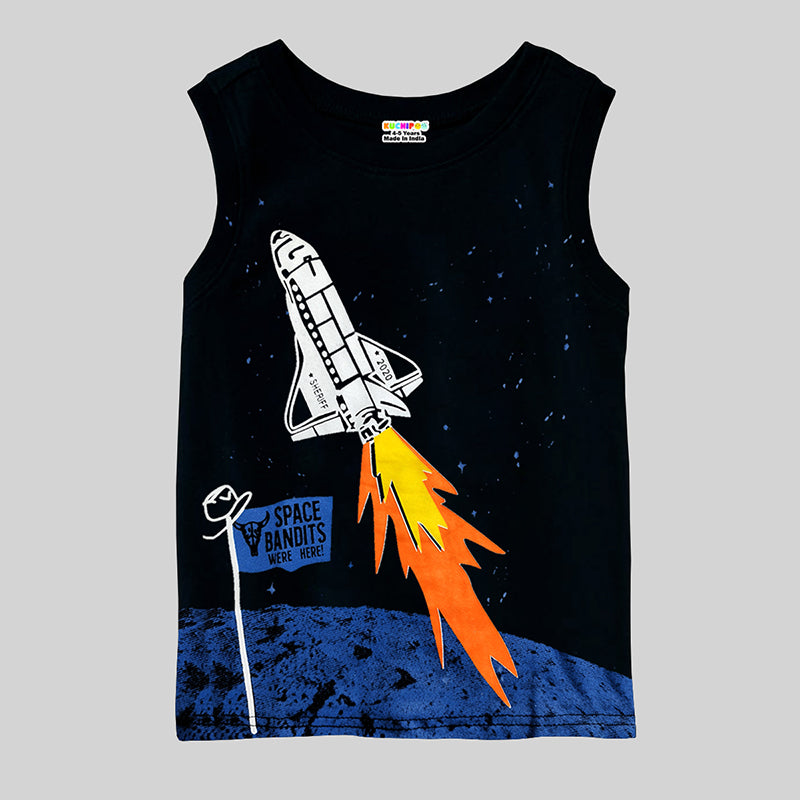 KUCHIPOO Boys Sleeves less T-Shirts