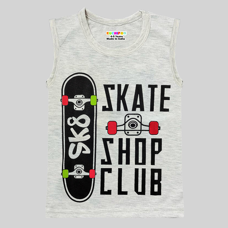 KUCHIPOO Boys Sleeves less T-Shirts