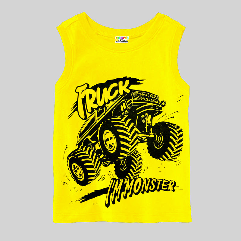 KUCHIPOO Boys Sleeves less T-Shirts