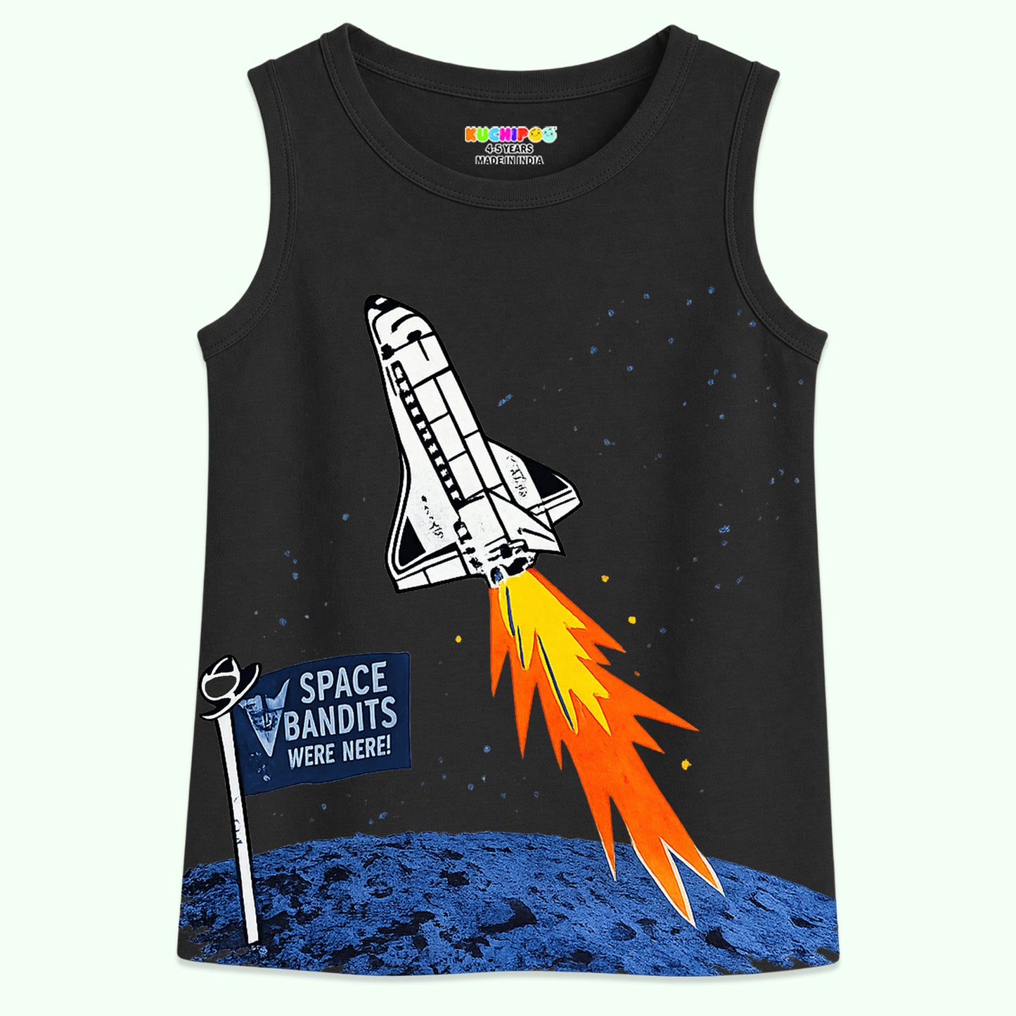 KUCHIPOO Boys Sleeves less T-Shirts