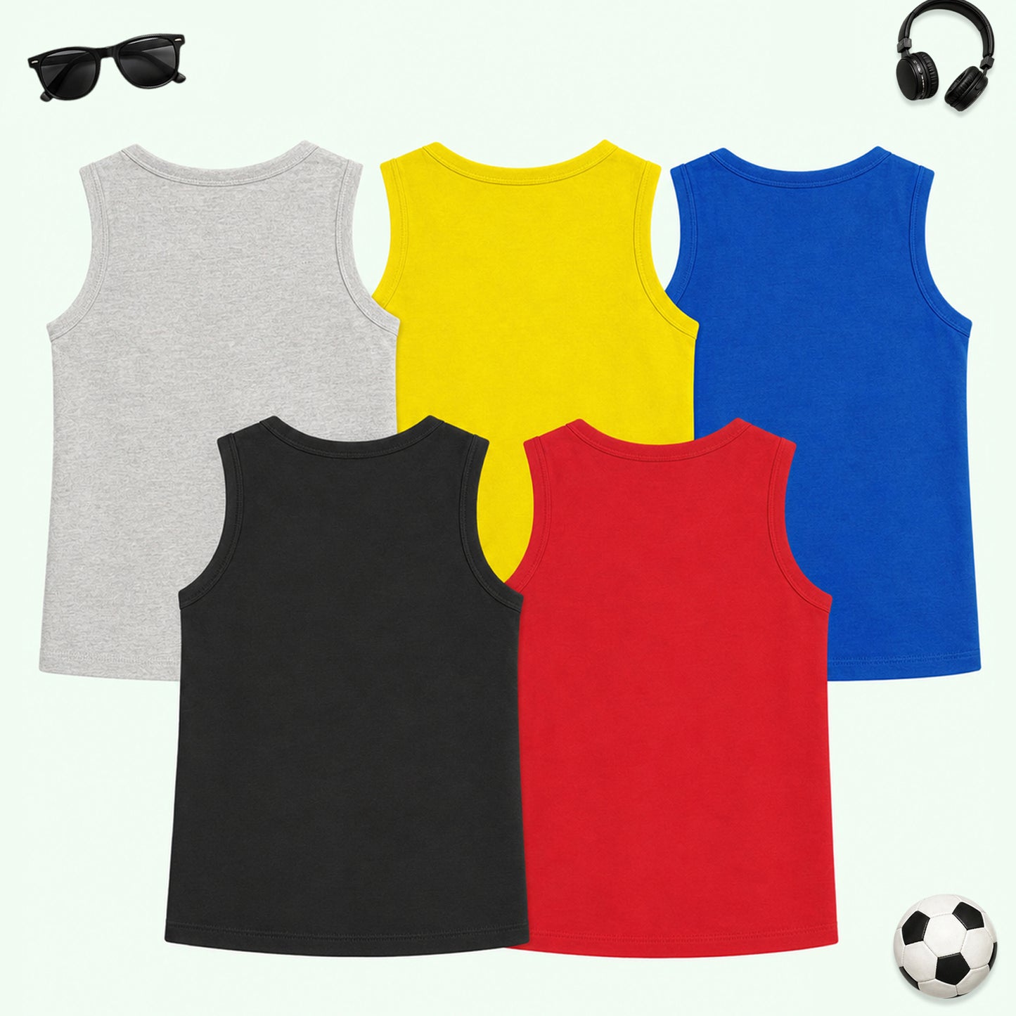 KUCHIPOO Boys Sleeves less T-Shirts