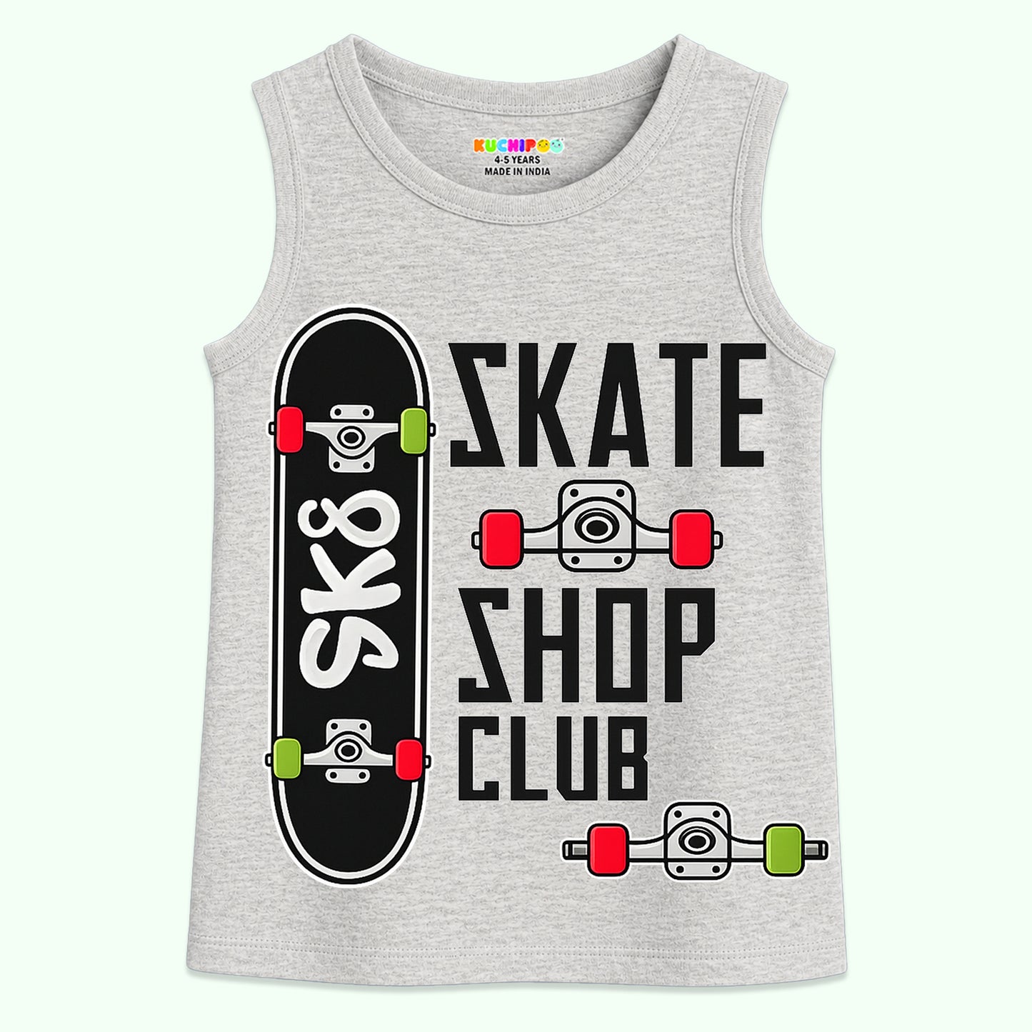 KUCHIPOO Boys Sleeves less T-Shirts