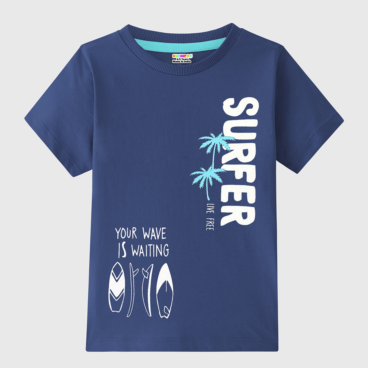 KUCHIPOO Boys Half Sleeves T-Shirts