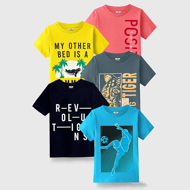 KUCHIPOO Boys Half Sleeves T-Shirts