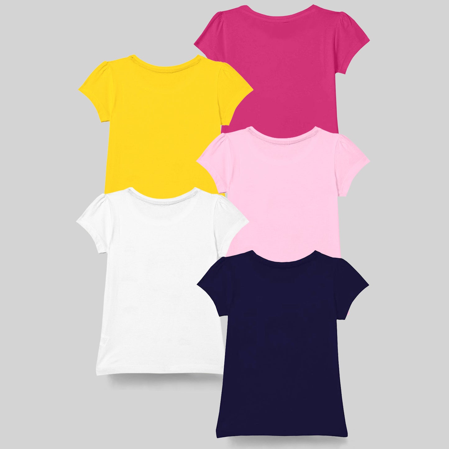 KUCHIPOO Girls Half Sleeves T-Shirts