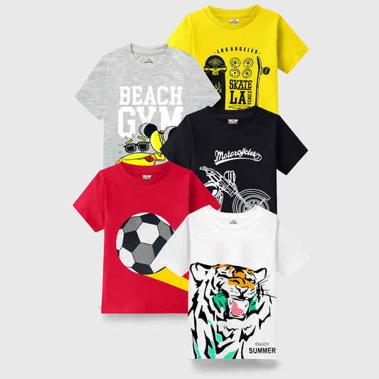 KUCHIPOO Boys Half Sleeves T-Shirts