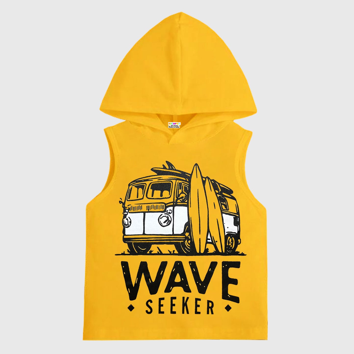 KUCHIPOO Boys Sleeveless Hood T-Shirts