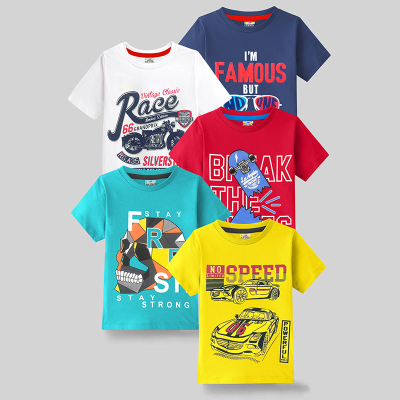 KUCHIPOO Boys Half Sleeves T-Shirts