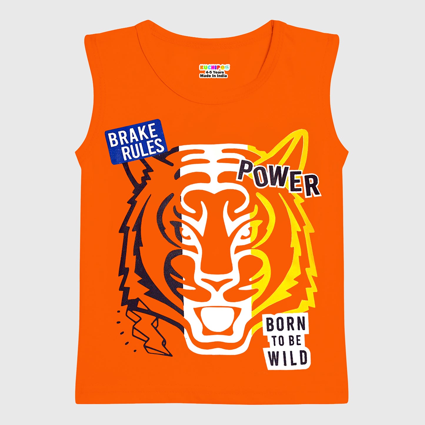 KUCHIPOO Boys Sleeves less T-Shirts