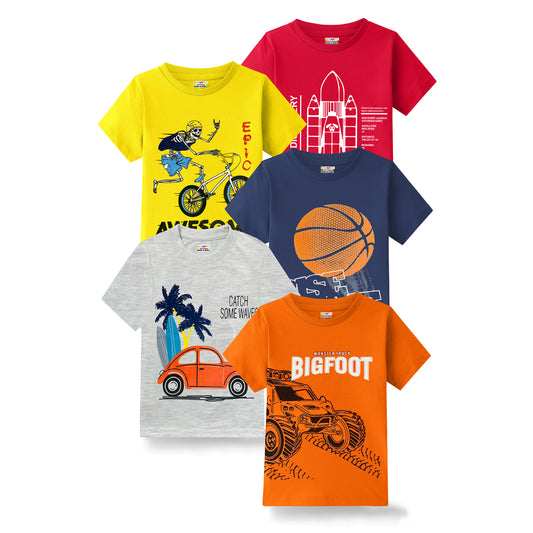 KUCHIPOO Boys Half Sleeves T-Shirts