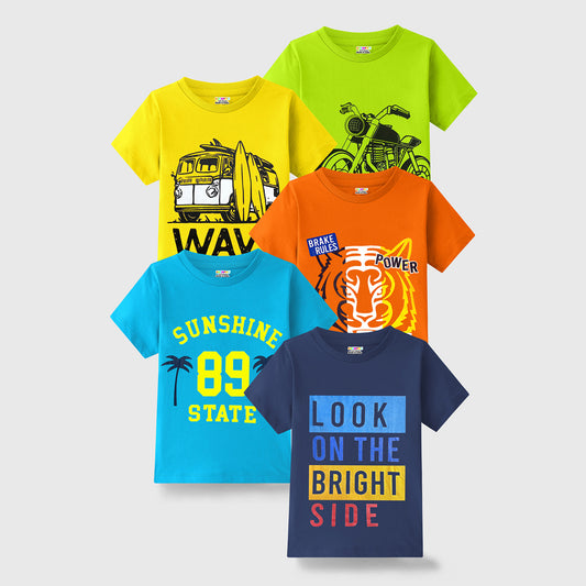 KUCHIPOO Boys Half Sleeves T-Shirts