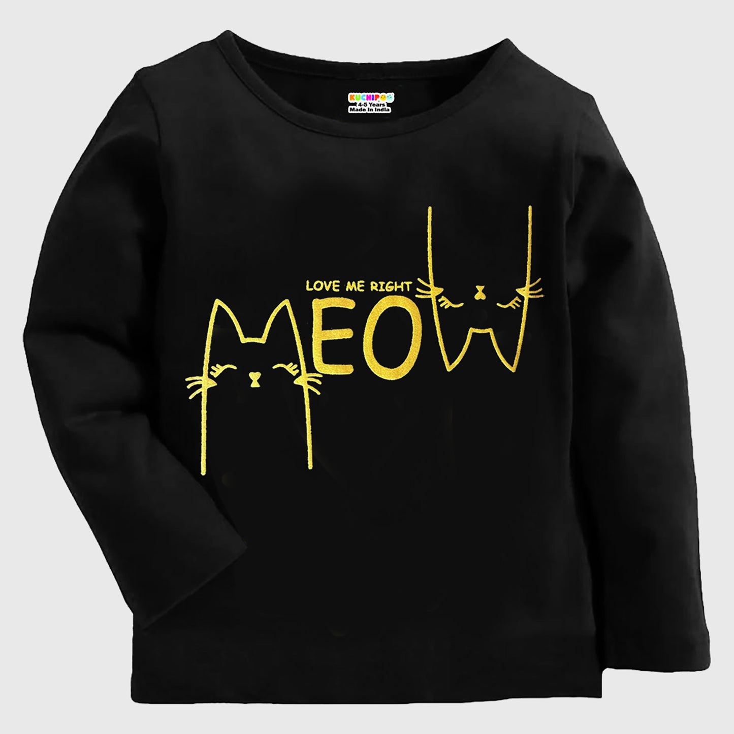 KUCHIPOO Girls Full Sleeves T-Shirts