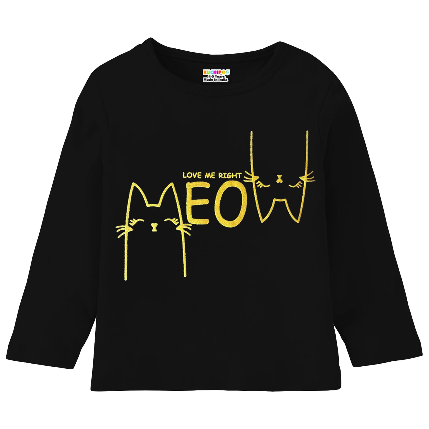 KUCHIPOO Girls Full Sleeves T-Shirts