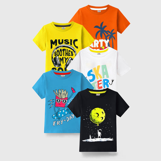 KUCHIPOO Boys Half Sleeves T-Shirts