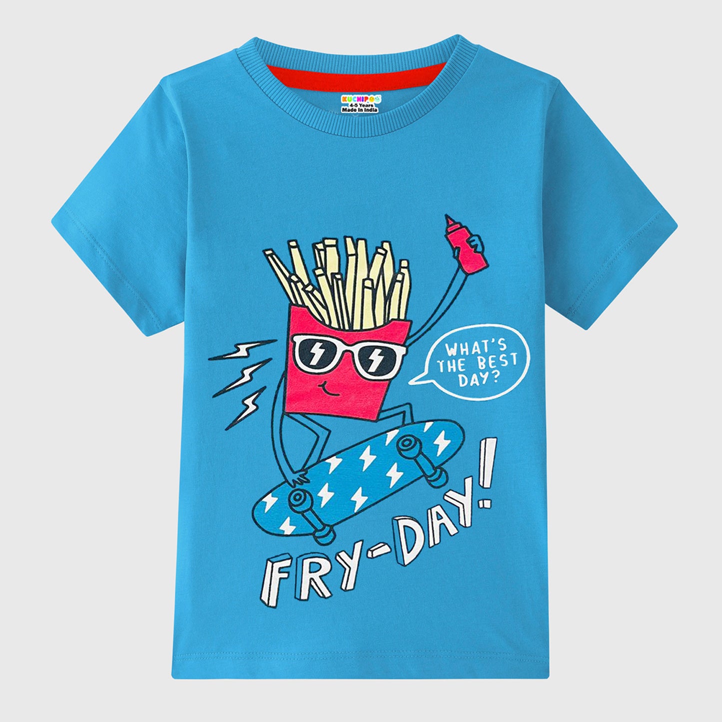 KUCHIPOO Boys Half Sleeves T-Shirts