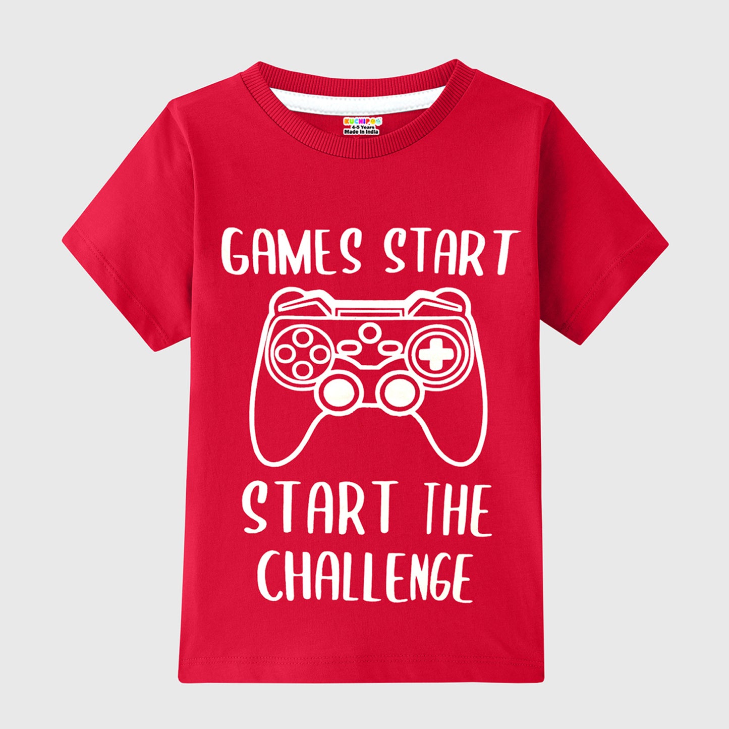 KUCHIPOO Boys Half Sleeves T-Shirts