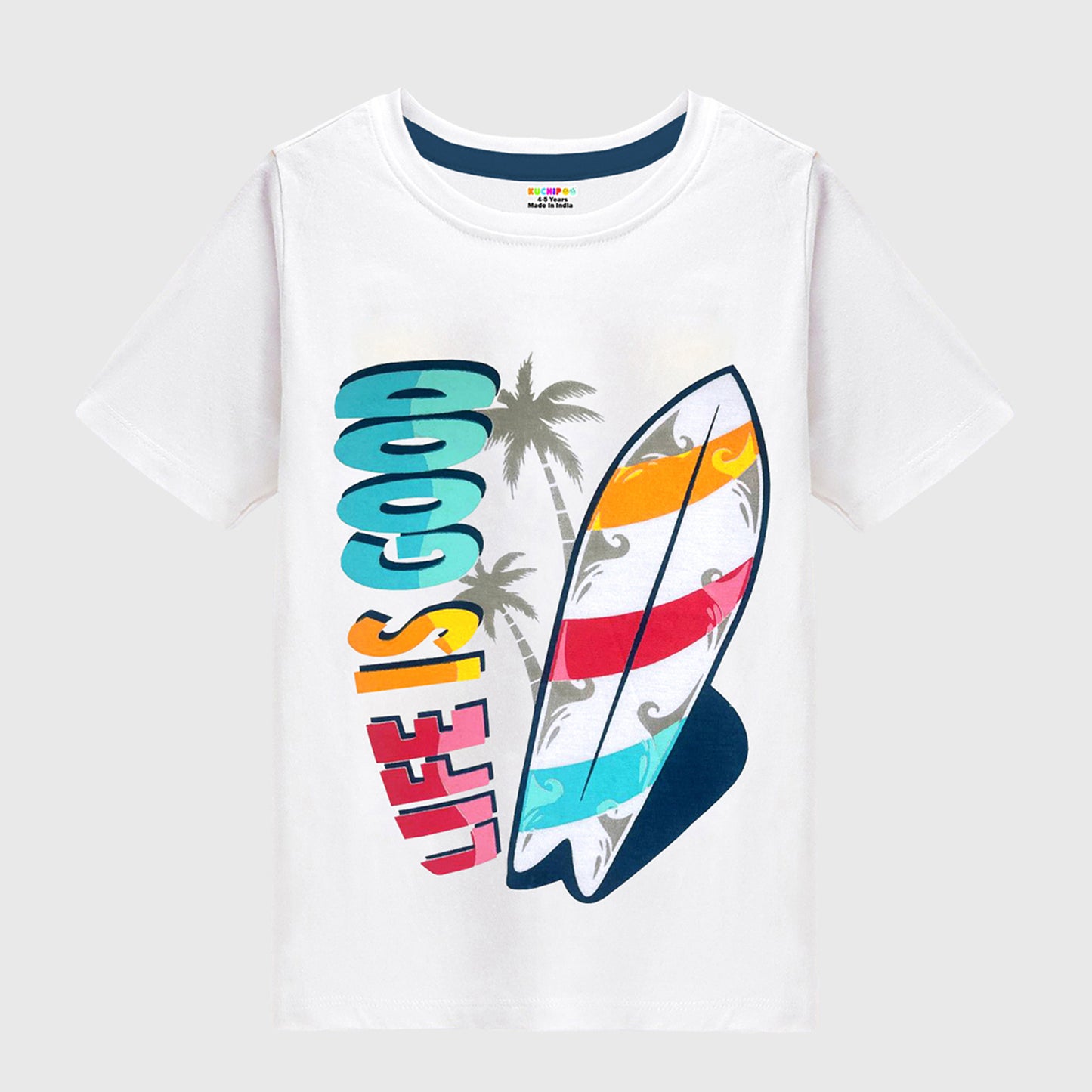 KUCHIPOO Boys Half Sleeves T-Shirts