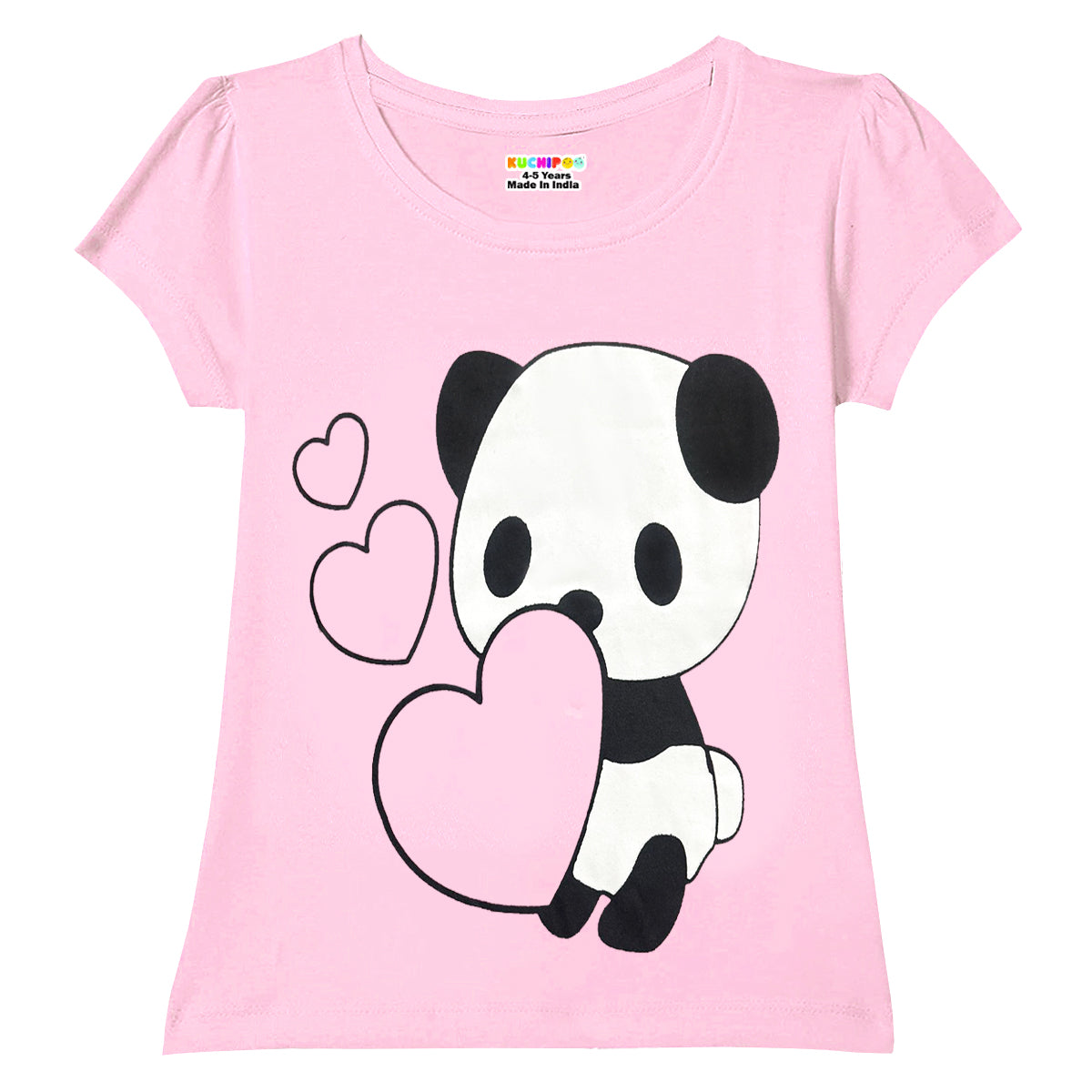 KUCHIPOO Girls Half Sleeves T-Shirts