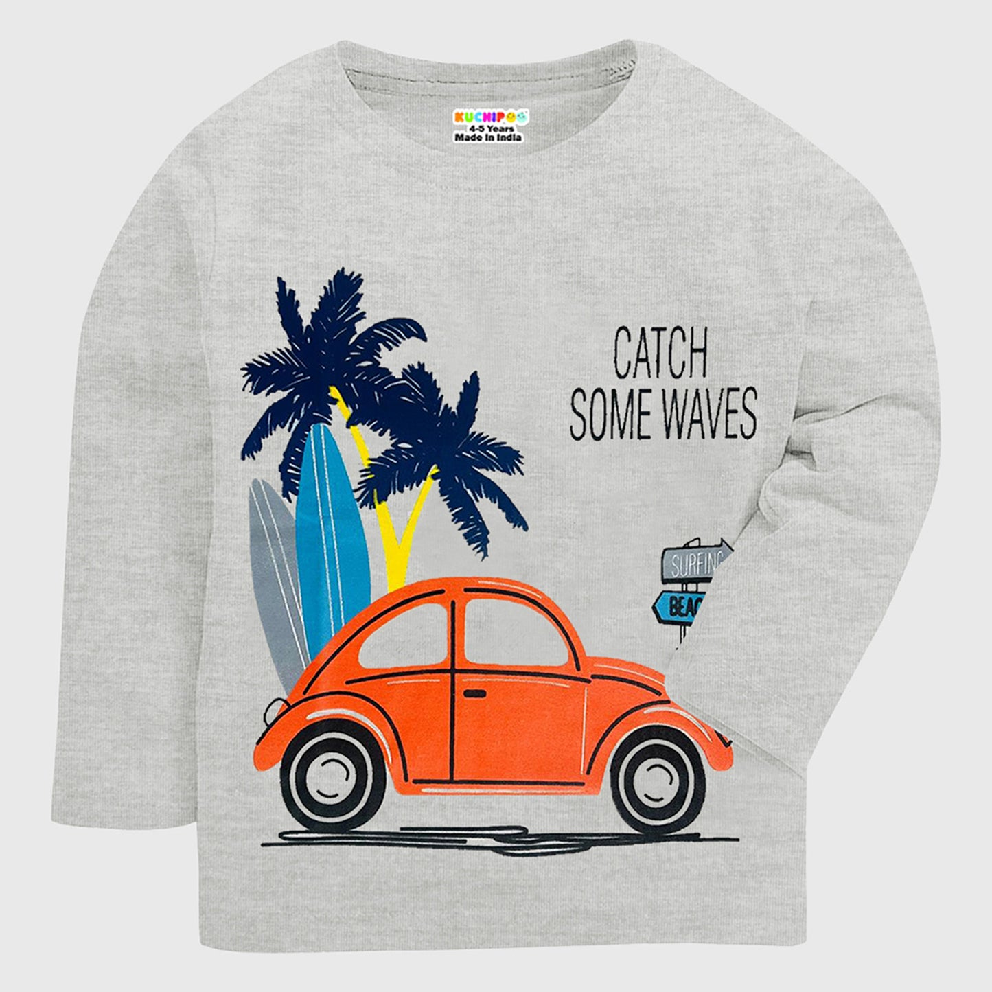 KUCHIPOO Boys  Full Sleeves T-Shirts