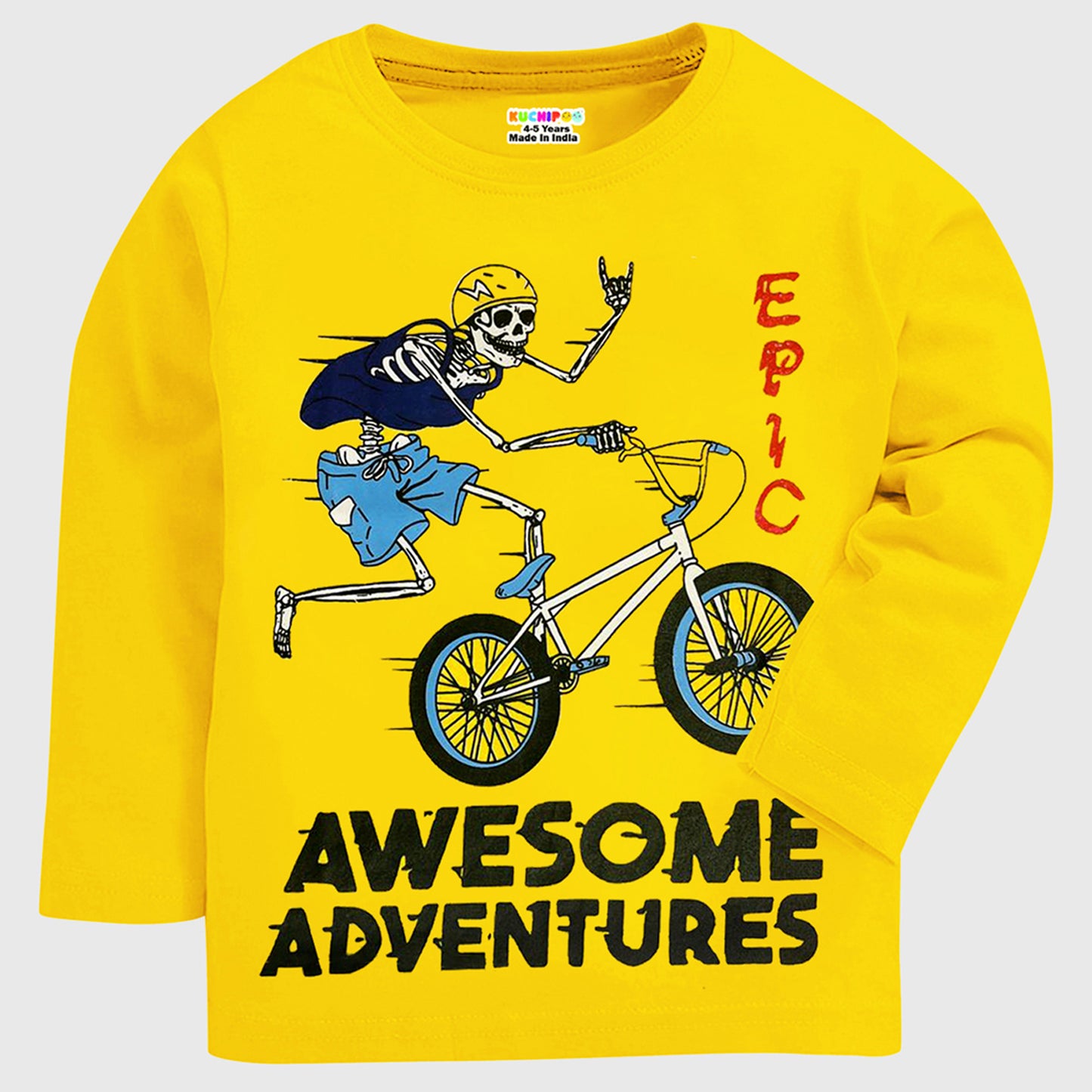 KUCHIPOO Boys  Full Sleeves T-Shirts