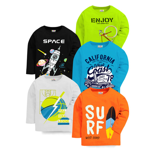 KUCHIPOO Boys  Full Sleeves T-Shirts