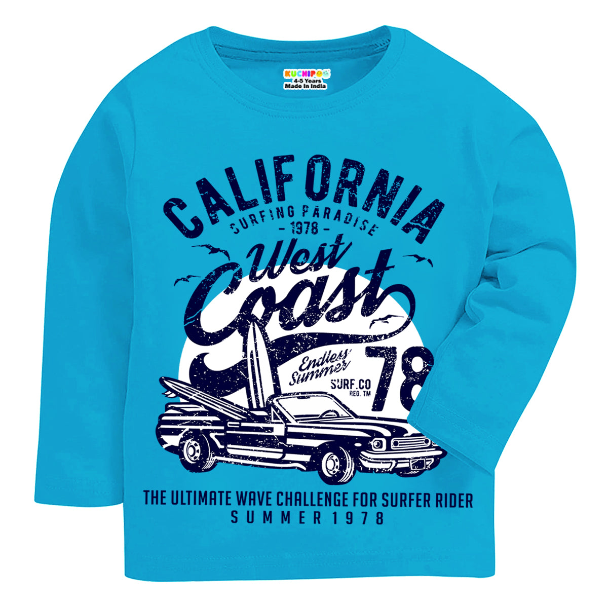 KUCHIPOO Boys  Full Sleeves T-Shirts