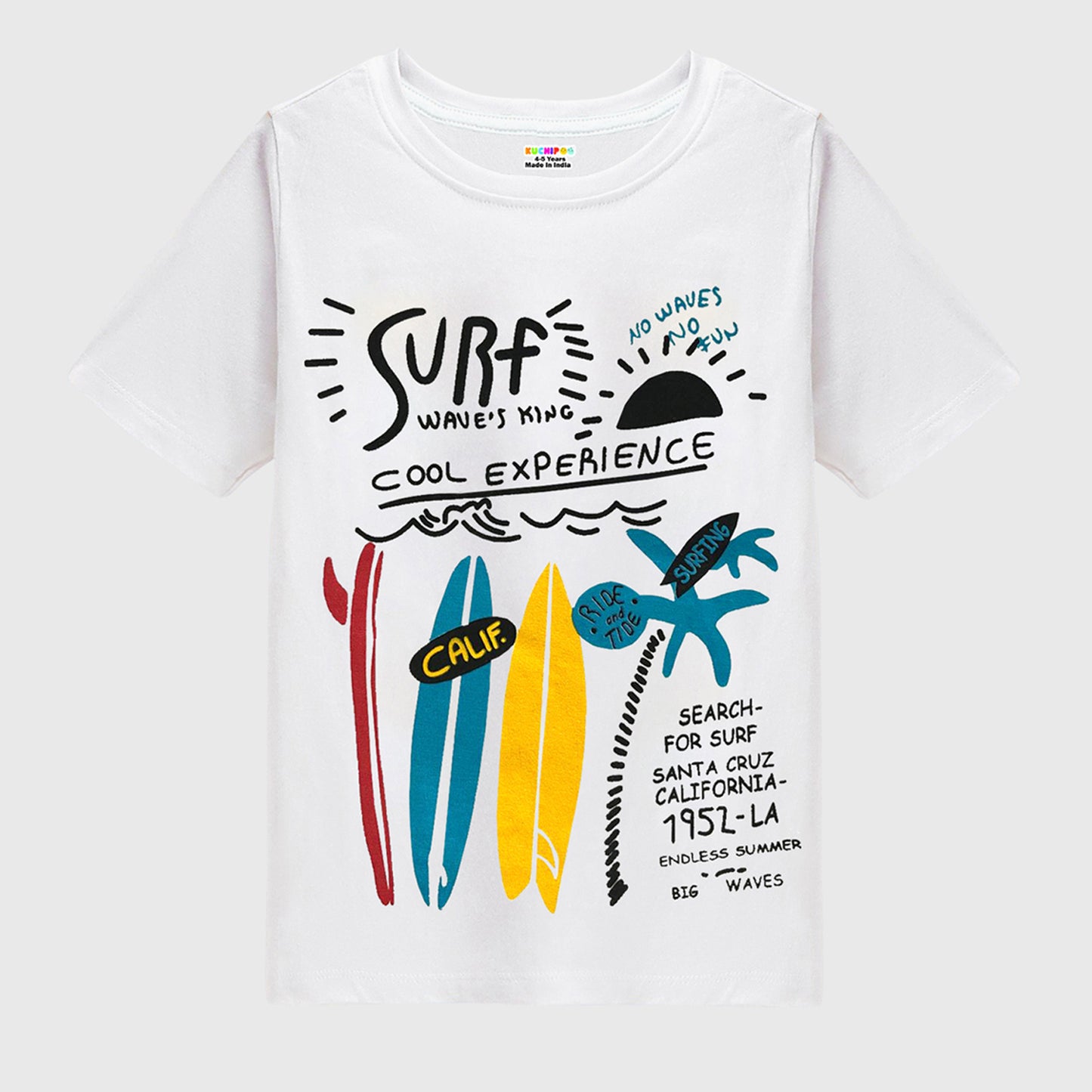 KUCHIPOO Boys Half Sleeves T-Shirts