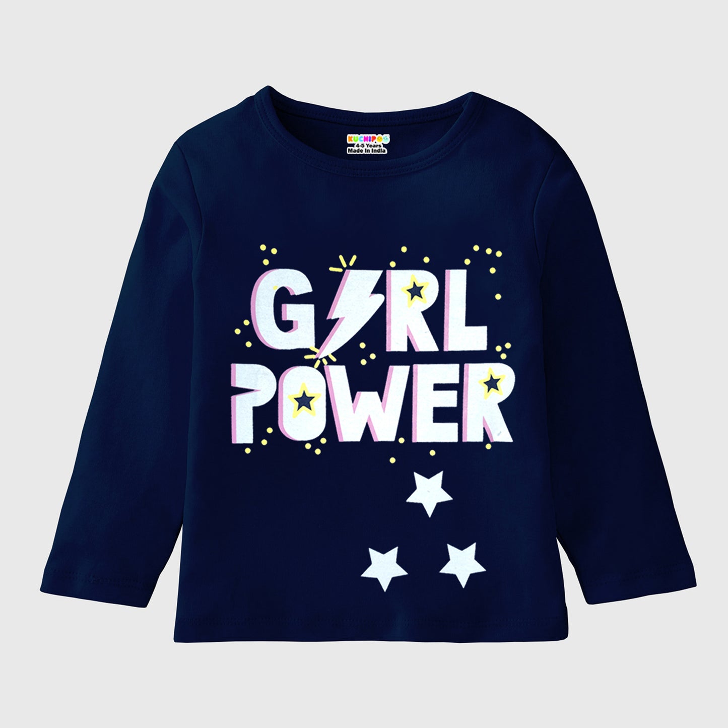 KUCHIPOO Girls Full Sleeves T-Shirts