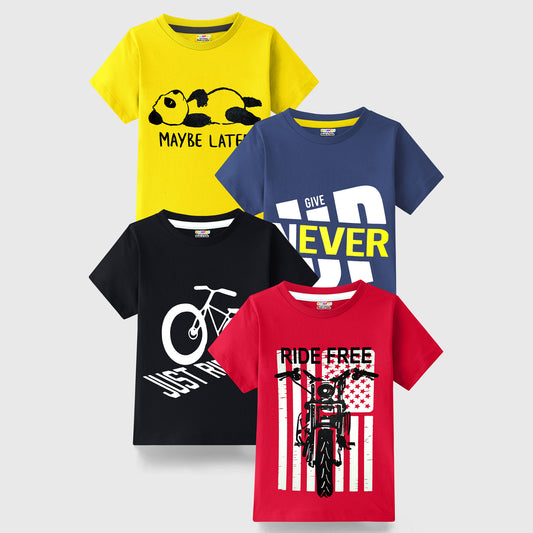 KUCHIPOO Boys Half Sleeves T-Shirts