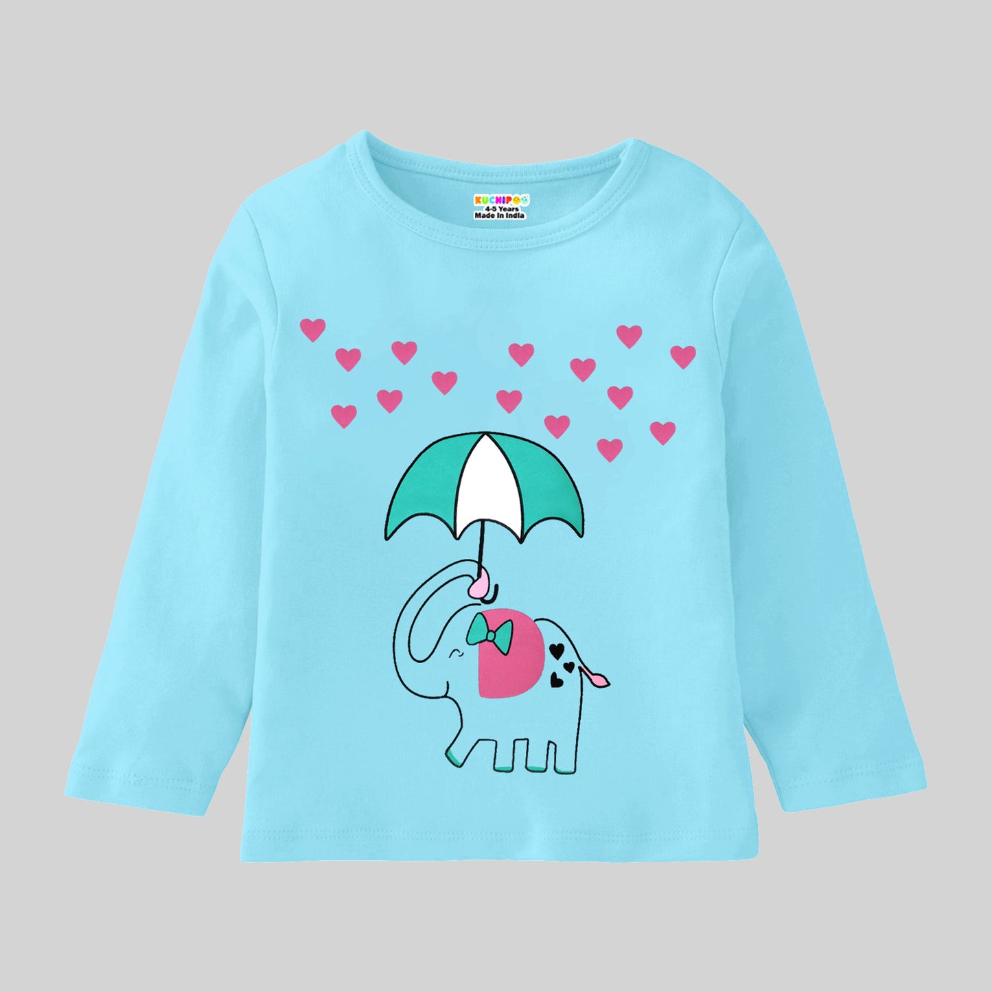 KUCHIPOO Girls Full Sleeves T-Shirts