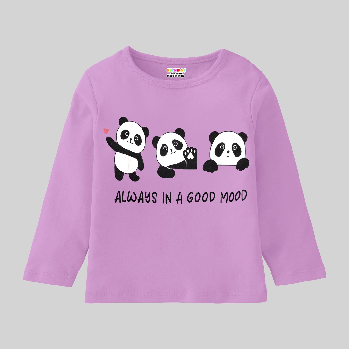 KUCHIPOO Girls Full Sleeves T-Shirts