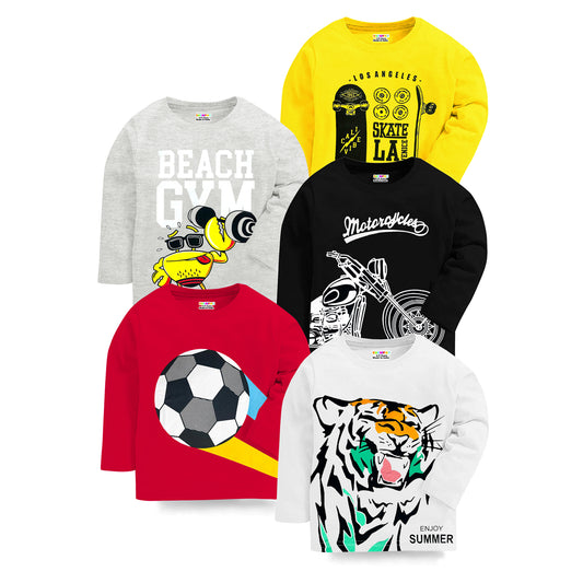 KUCHIPOO Boys  Full Sleeves T-Shirts