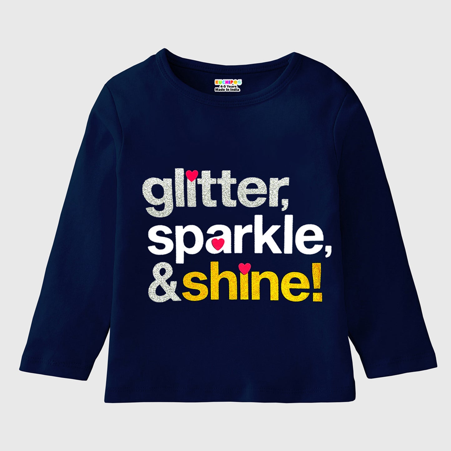 KUCHIPOO Girls Full Sleeves T-Shirts