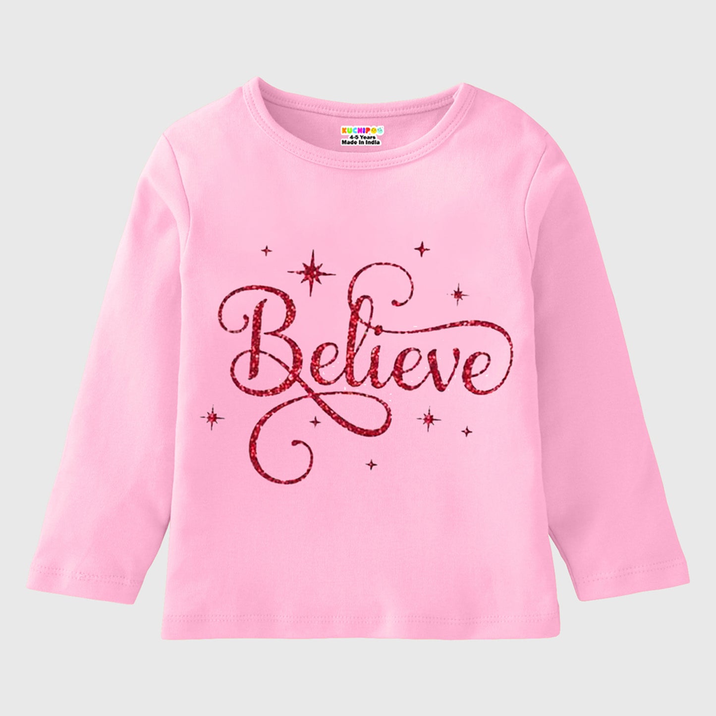 KUCHIPOO Girls Full Sleeves T-Shirts