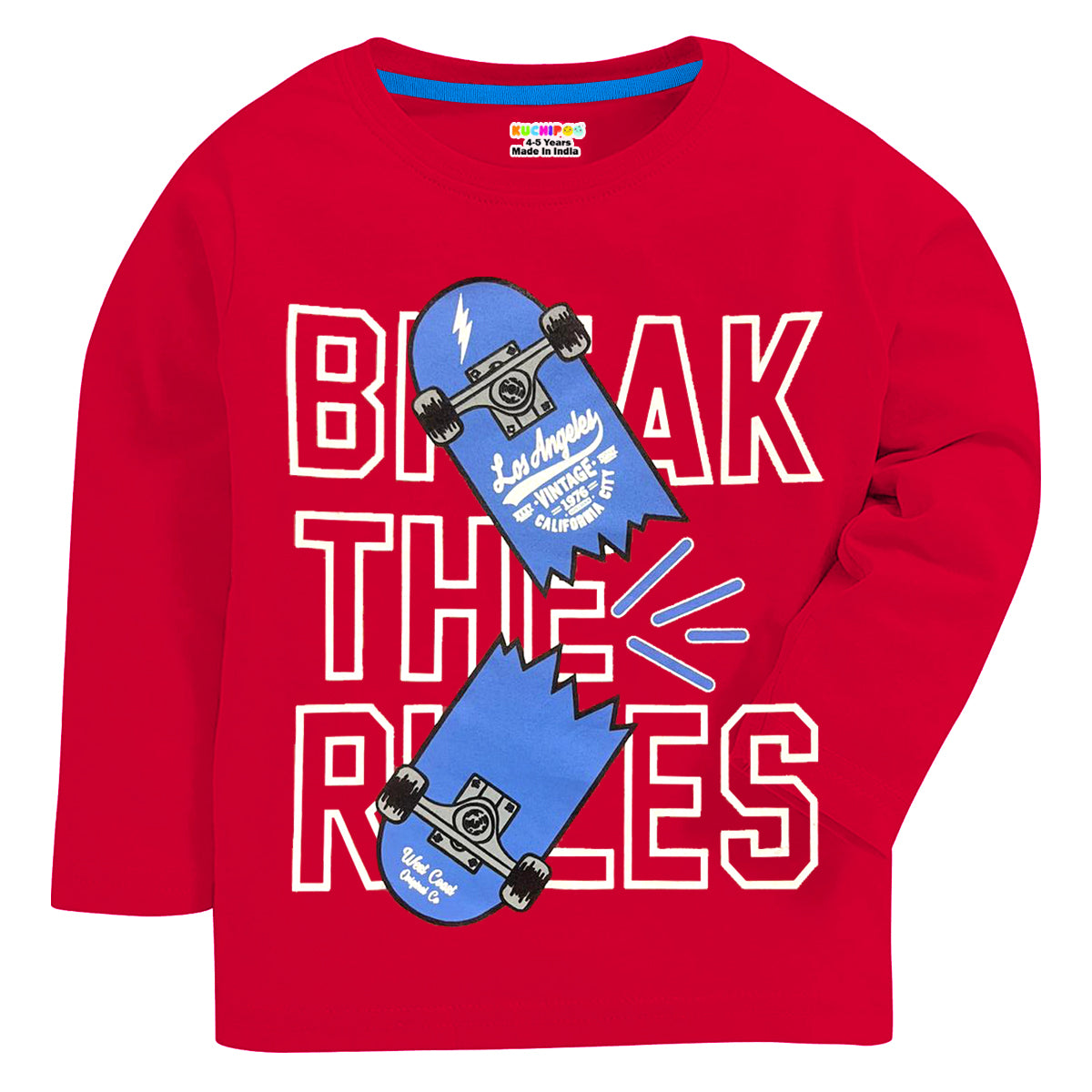 KUCHIPOO Boys  Full Sleeves T-Shirts