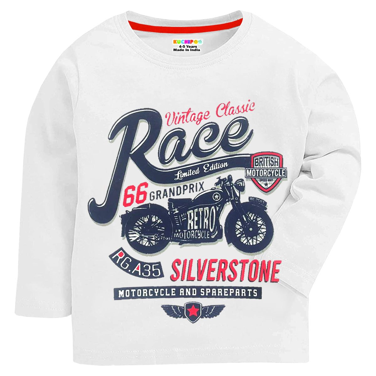 KUCHIPOO Boys  Full Sleeves T-Shirts