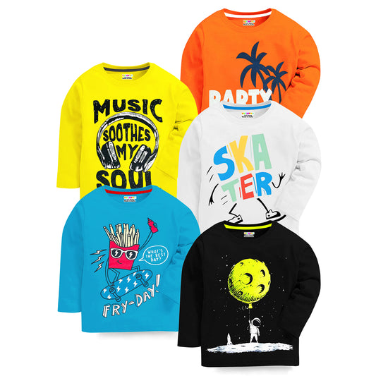KUCHIPOO Boys Full Sleeves T-Shirts