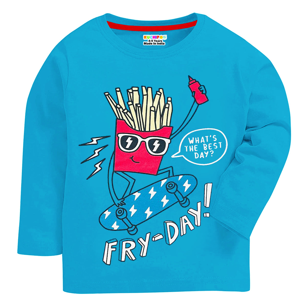 KUCHIPOO Boys Full Sleeves T-Shirts