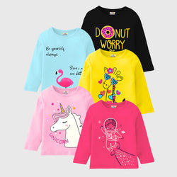 KUCHIPOO Girls Full Sleeves T-Shirts
