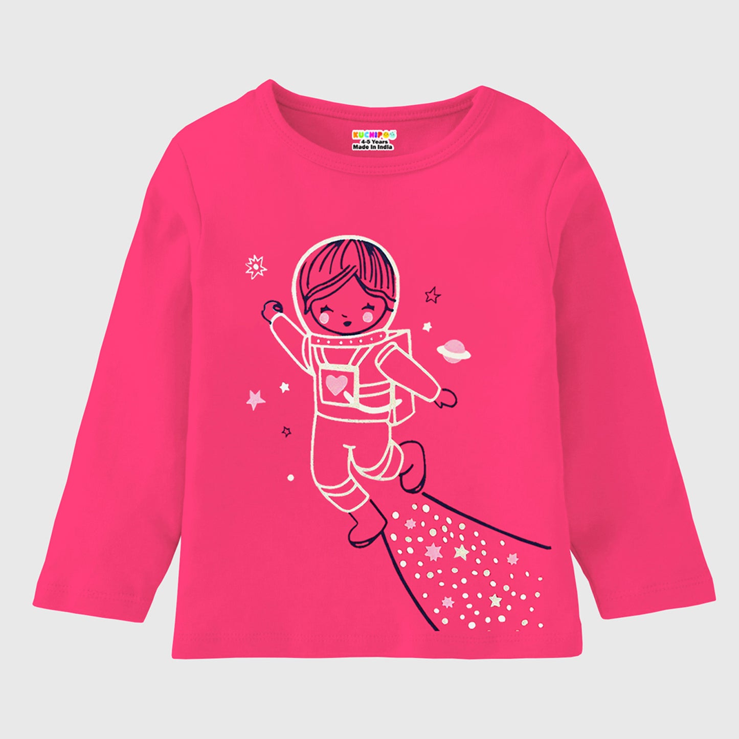 KUCHIPOO Girls Full Sleeves T-Shirts