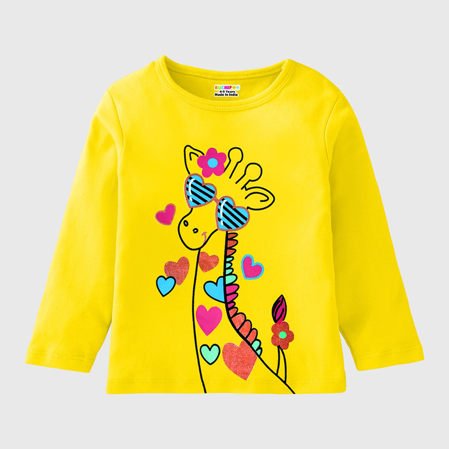 KUCHIPOO Girls Full Sleeves T-Shirts