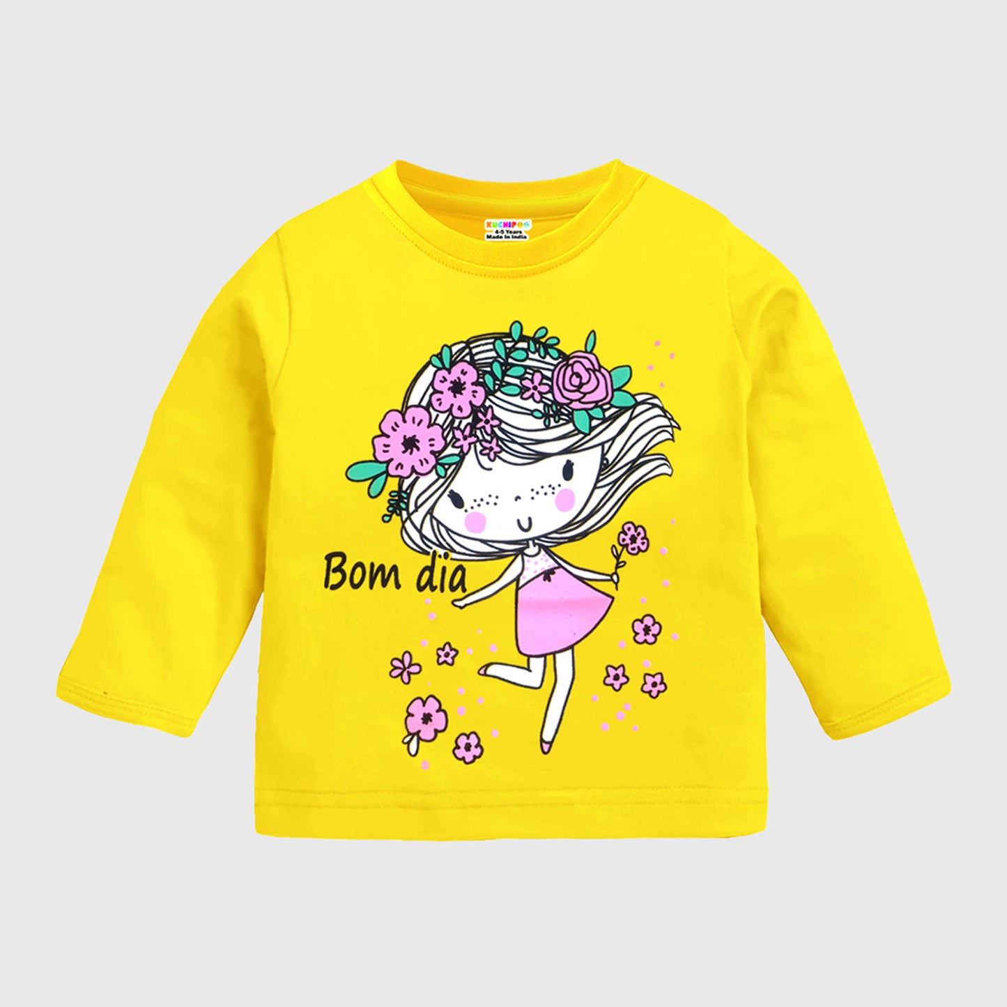 KUCHIPOO Baby Girls Full Sleeves T-Shirts