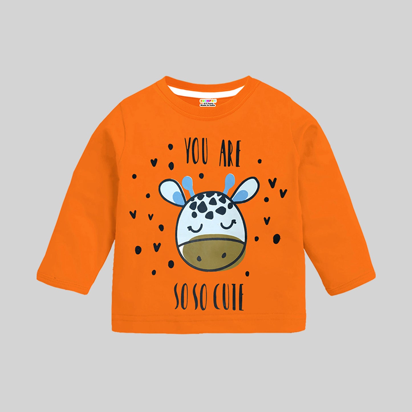 KUCHIPOO Baby Boys and Baby Girls Full Sleeves T-Shirts