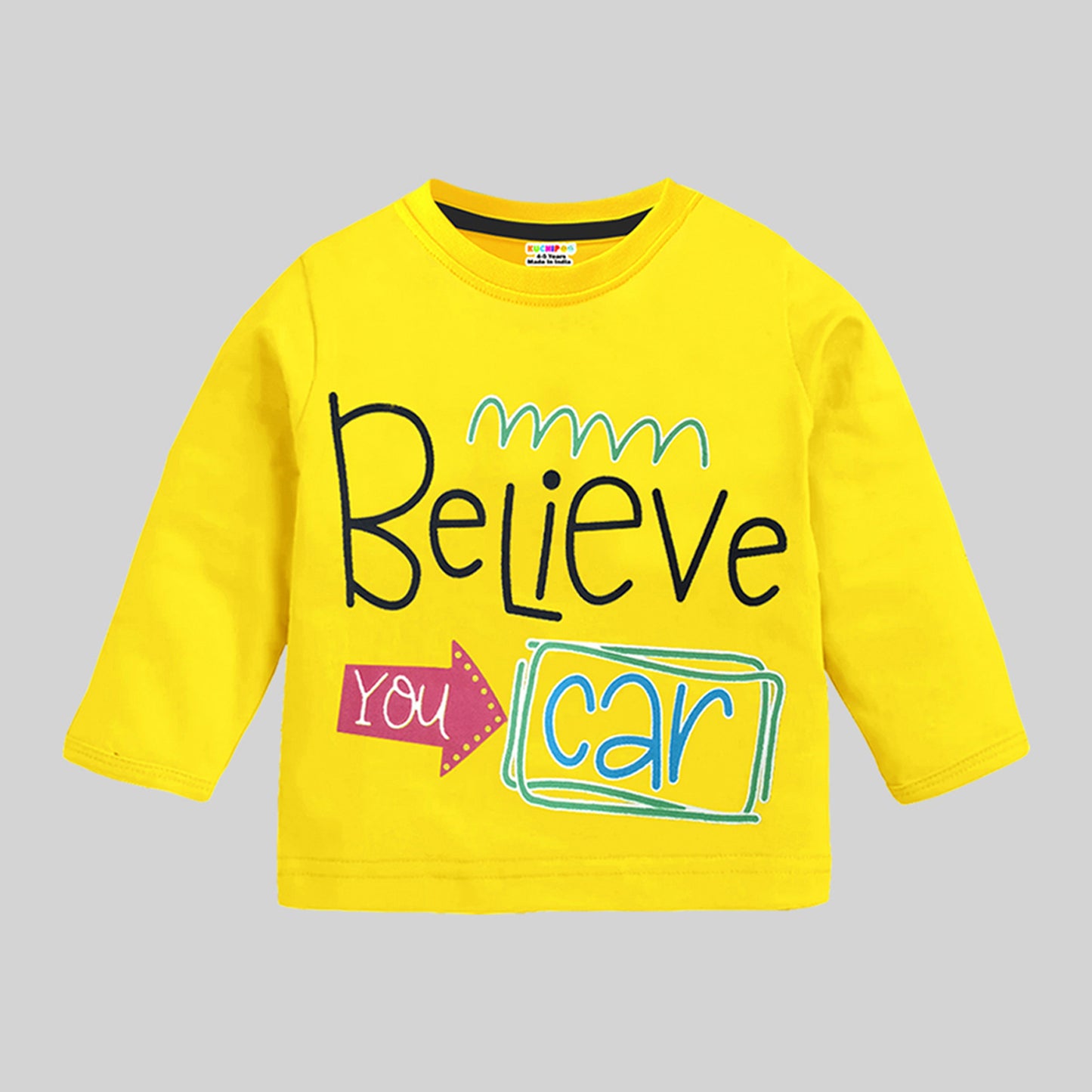 KUCHIPOO Baby Boys and Baby Girls Full Sleeves T-Shirts